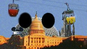 Very early Photoshop combination of U.S. Capitol, EPCOT, Magic Kingdom, and a couple of drawn circles as "Ears."